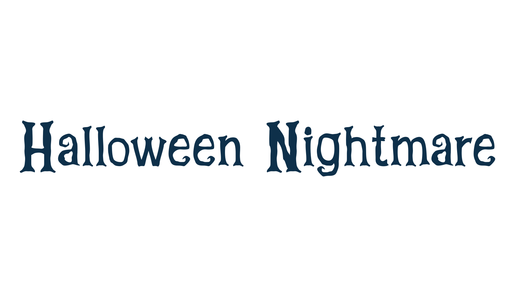 Halloween Nightmare, fancy decorative font preview