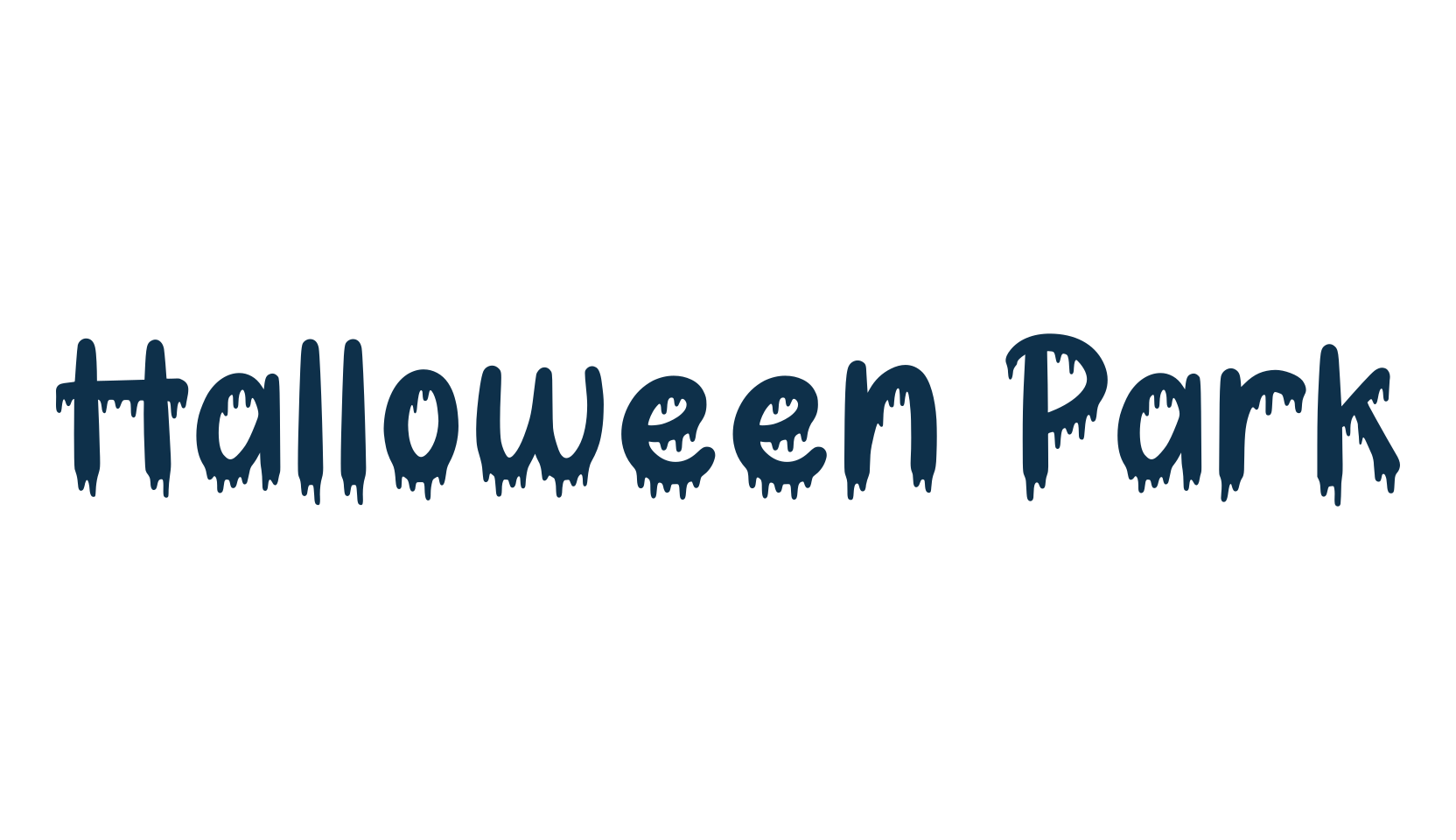 Halloween Park, fancy decorative font preview