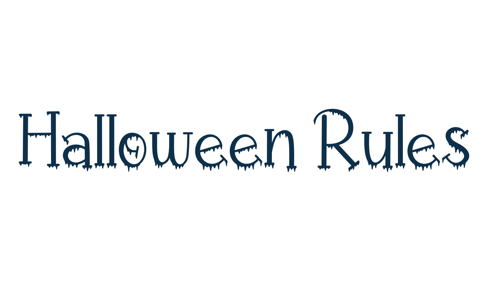 Halloween Rules, fancy decorative font preview