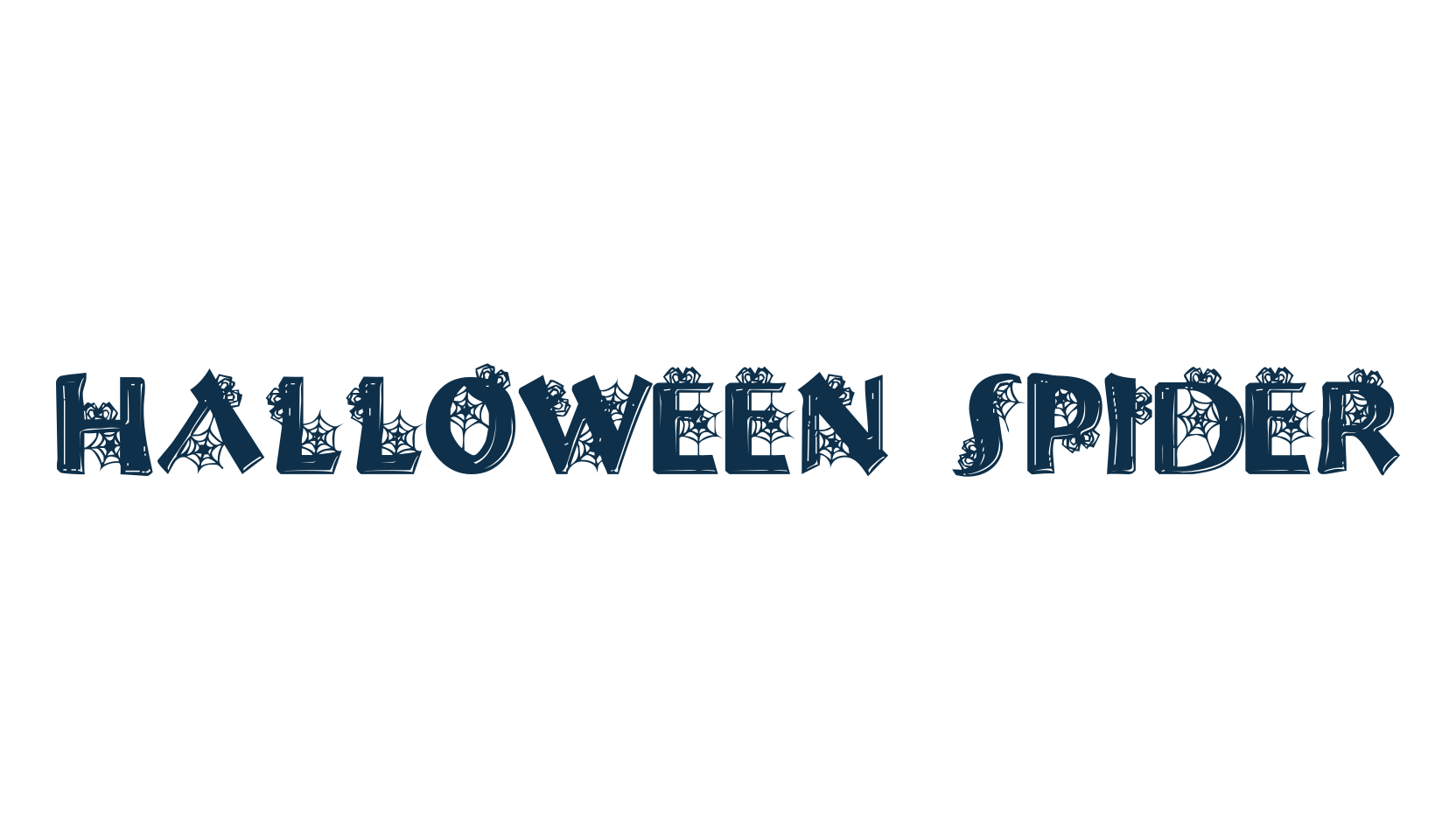 Halloween Spider, fancy decorative font preview