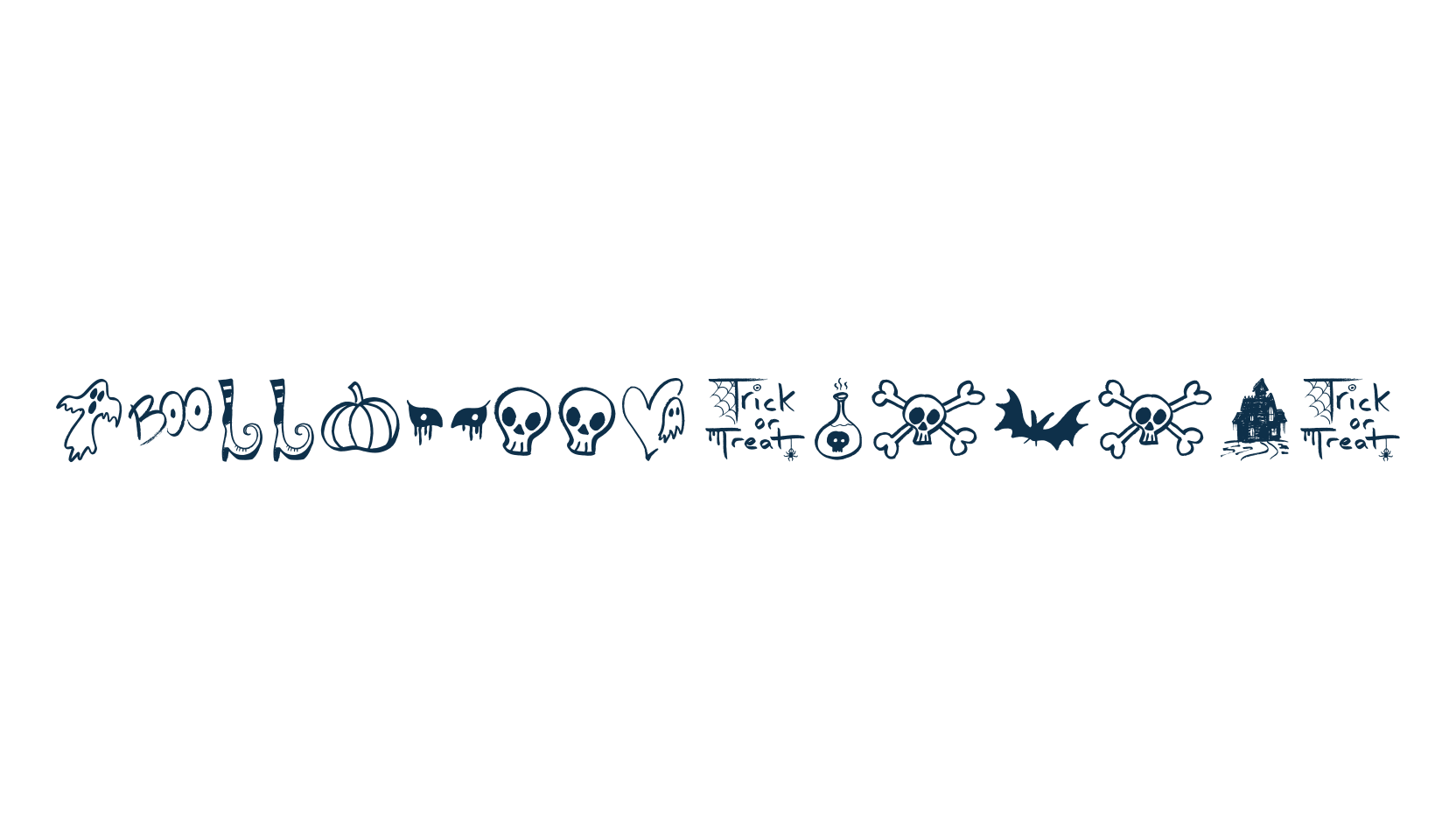 Halloween Spirits, display market font preview