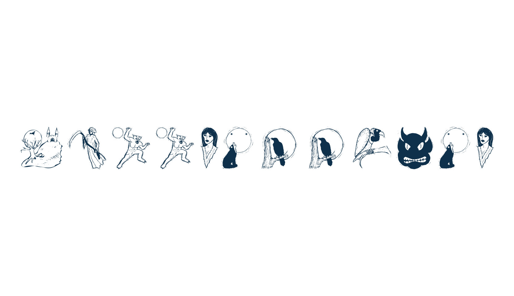 Halloween Two, display market font preview