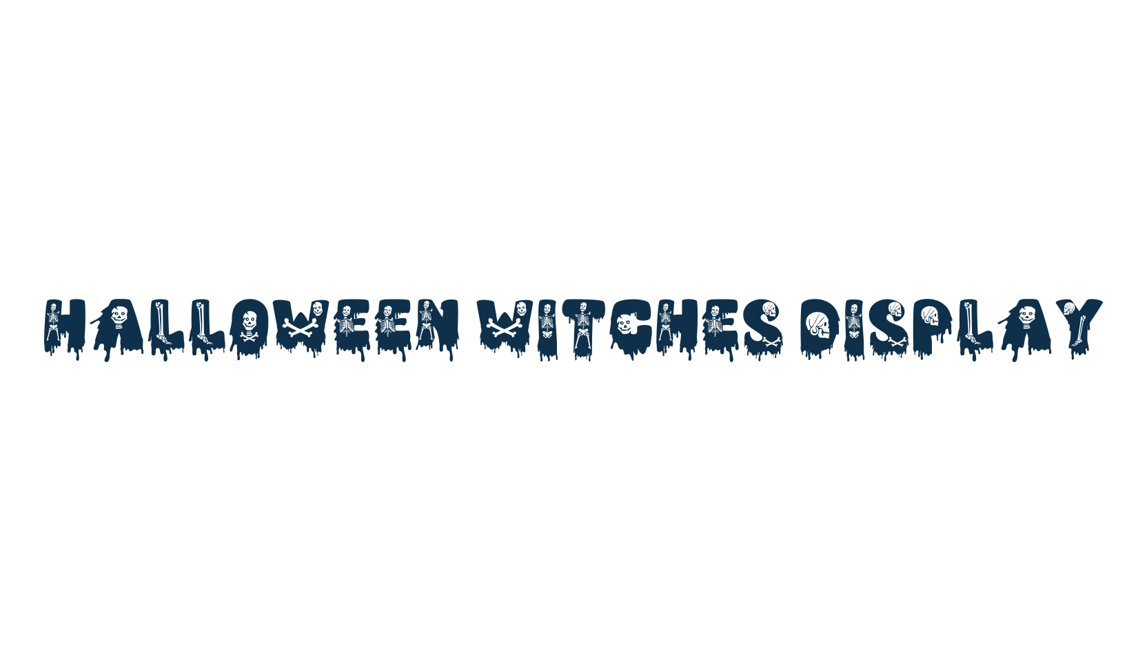 Halloween Witches Display, display market font preview