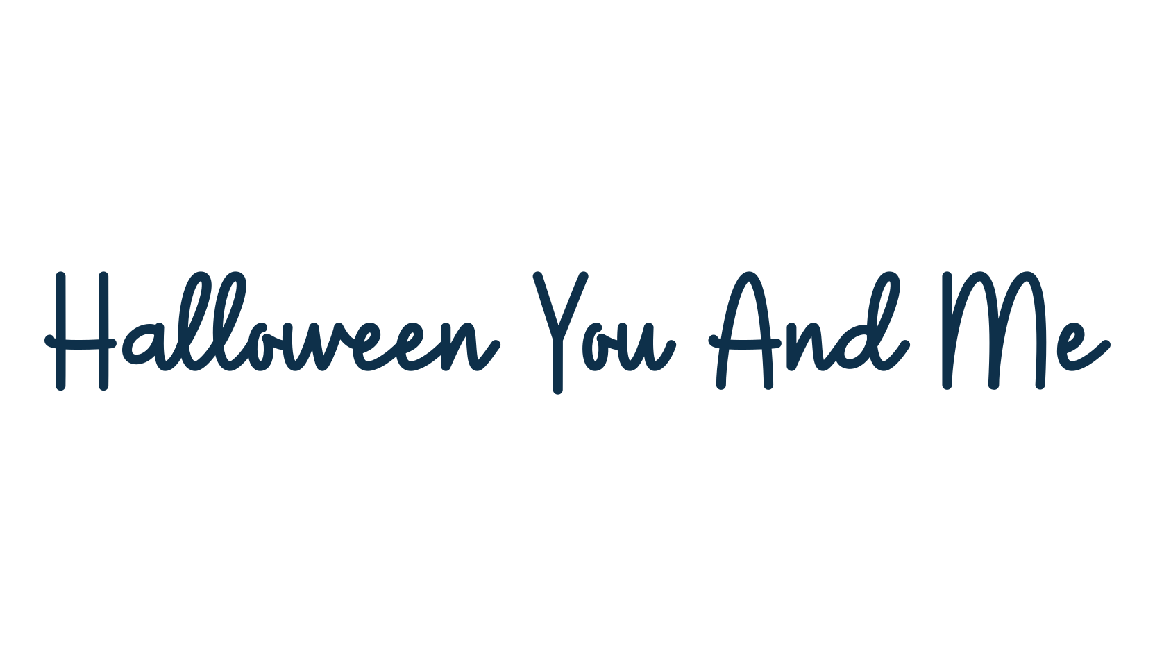 Halloween You And Me, handwriting font preview