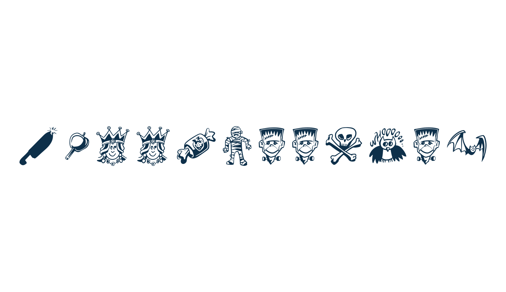 Halloweenies, display market font preview
