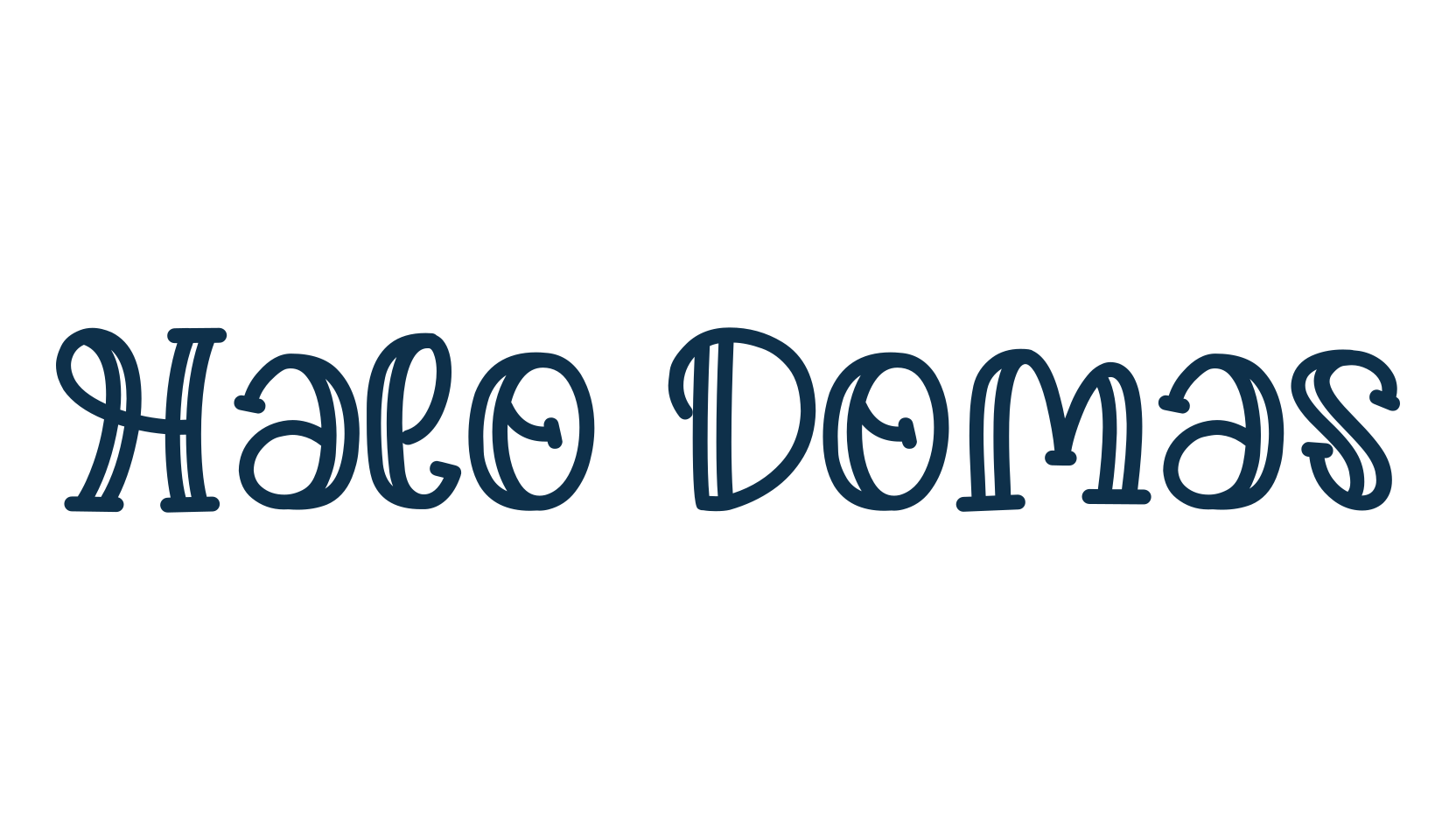 Halo Domas, curly font preview