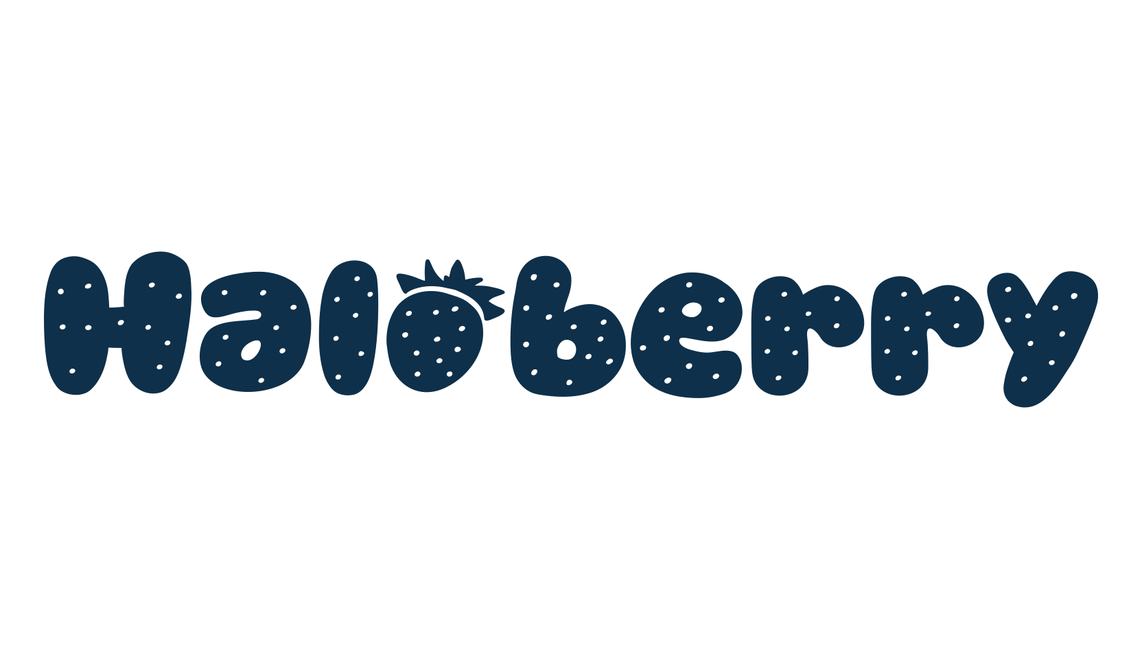 Haloberry, cartoon font preview