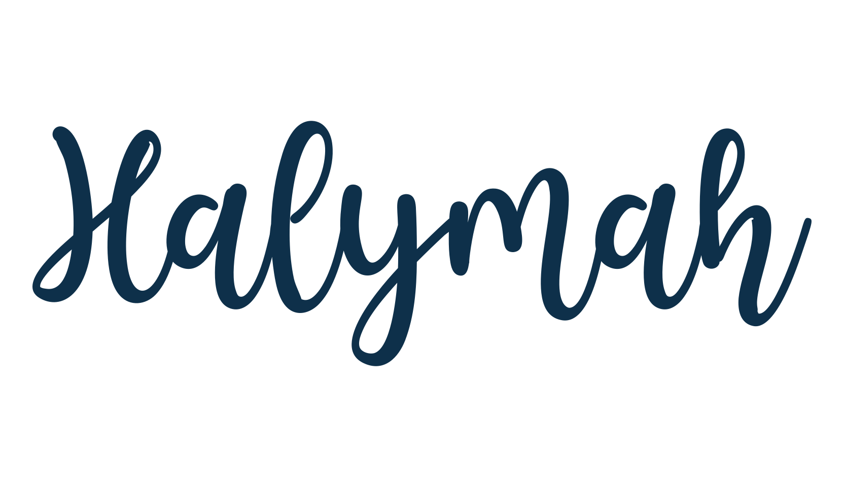 Halymah, script handwritten fancy decorative calligraphy font preview