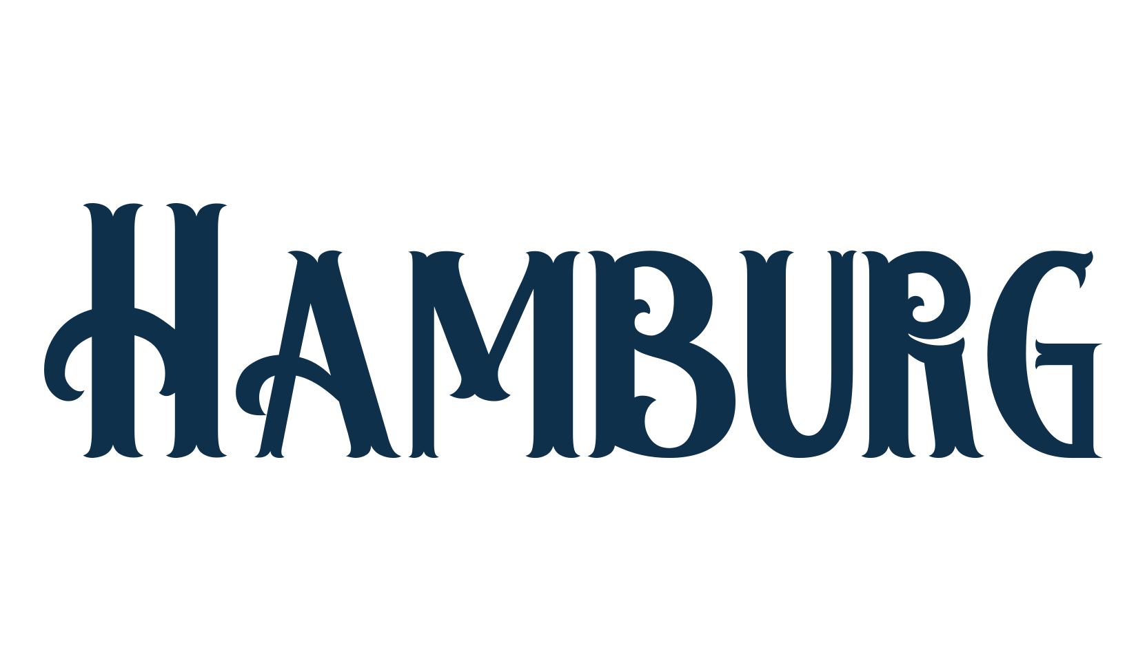 Hamburg (hamburg-3), fancy various gothic font preview