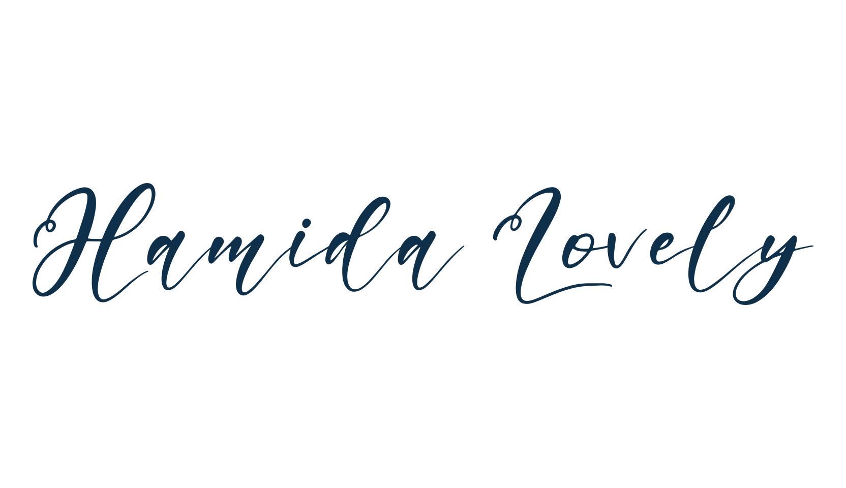 Hamida Lovely, handwriting font preview