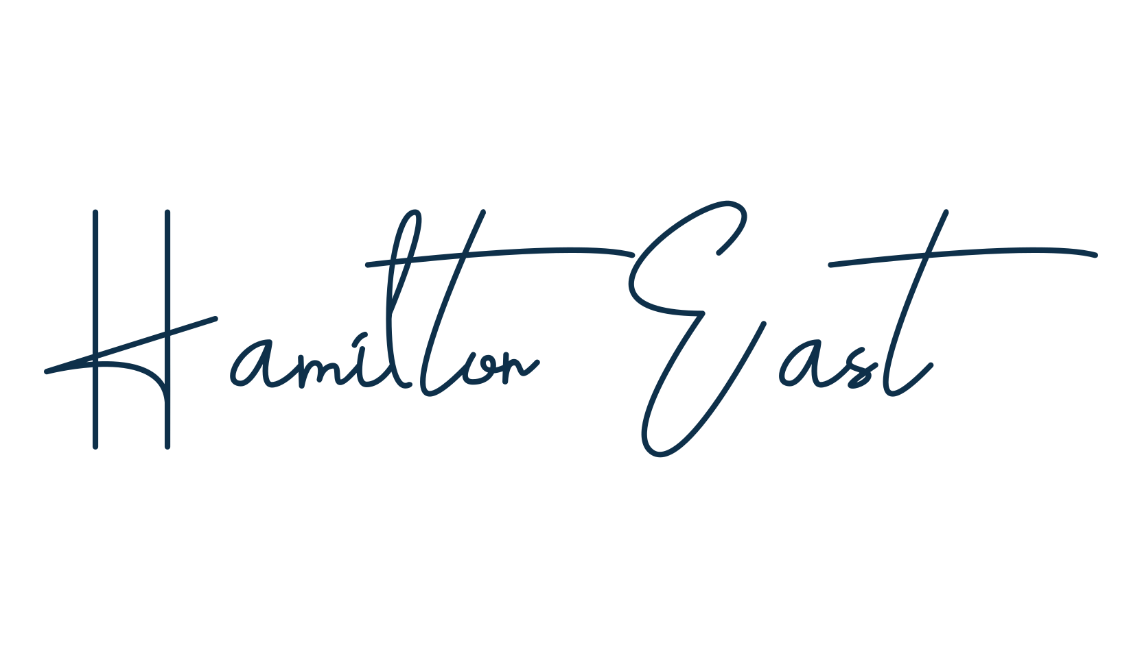 Hamilton East, script handwritten fancy decorative calligraphy font preview