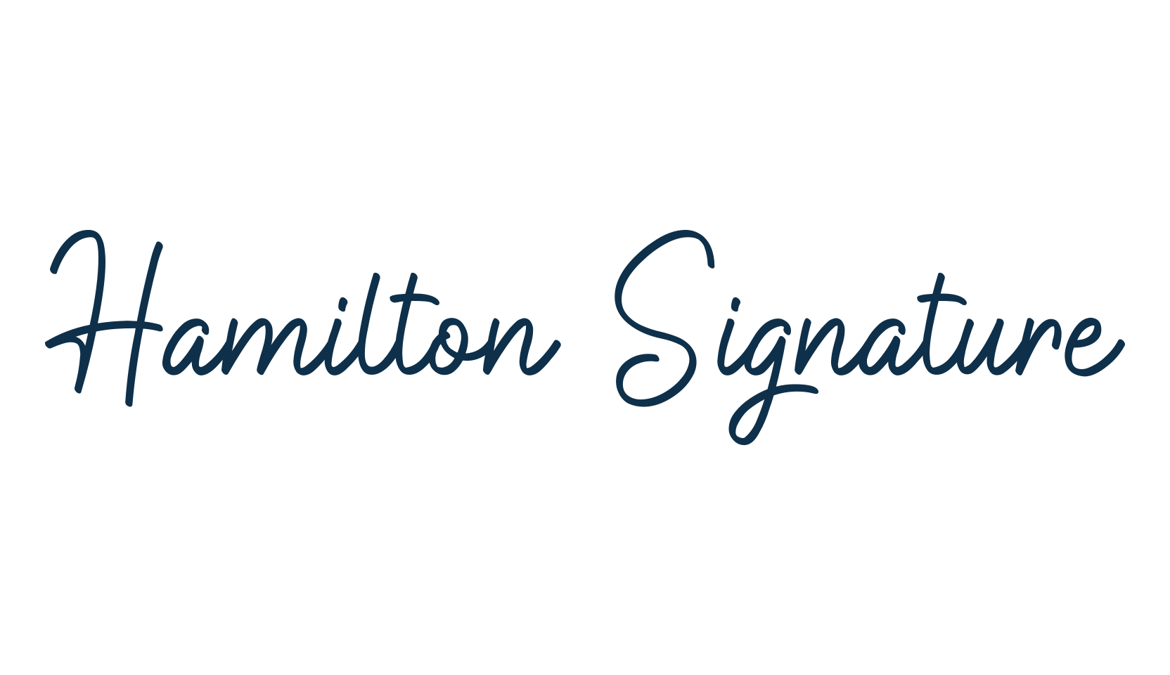 Hamilton Signature, various font preview
