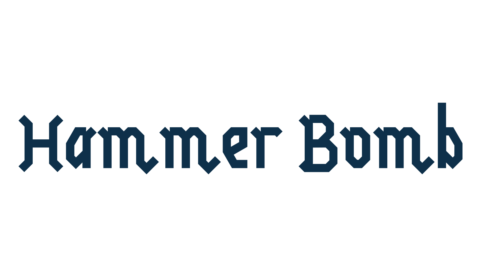 Hammer Bomb, modern font preview