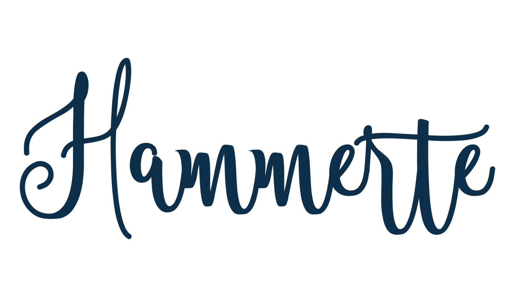 Hammerte, script calligraphy fancy decorative font preview