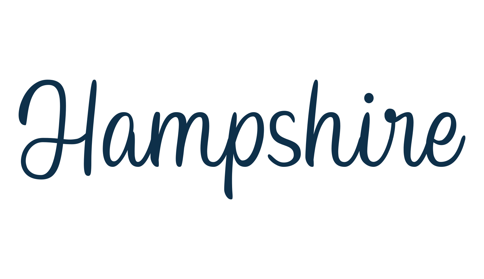 Hampshire, calligraphy font preview