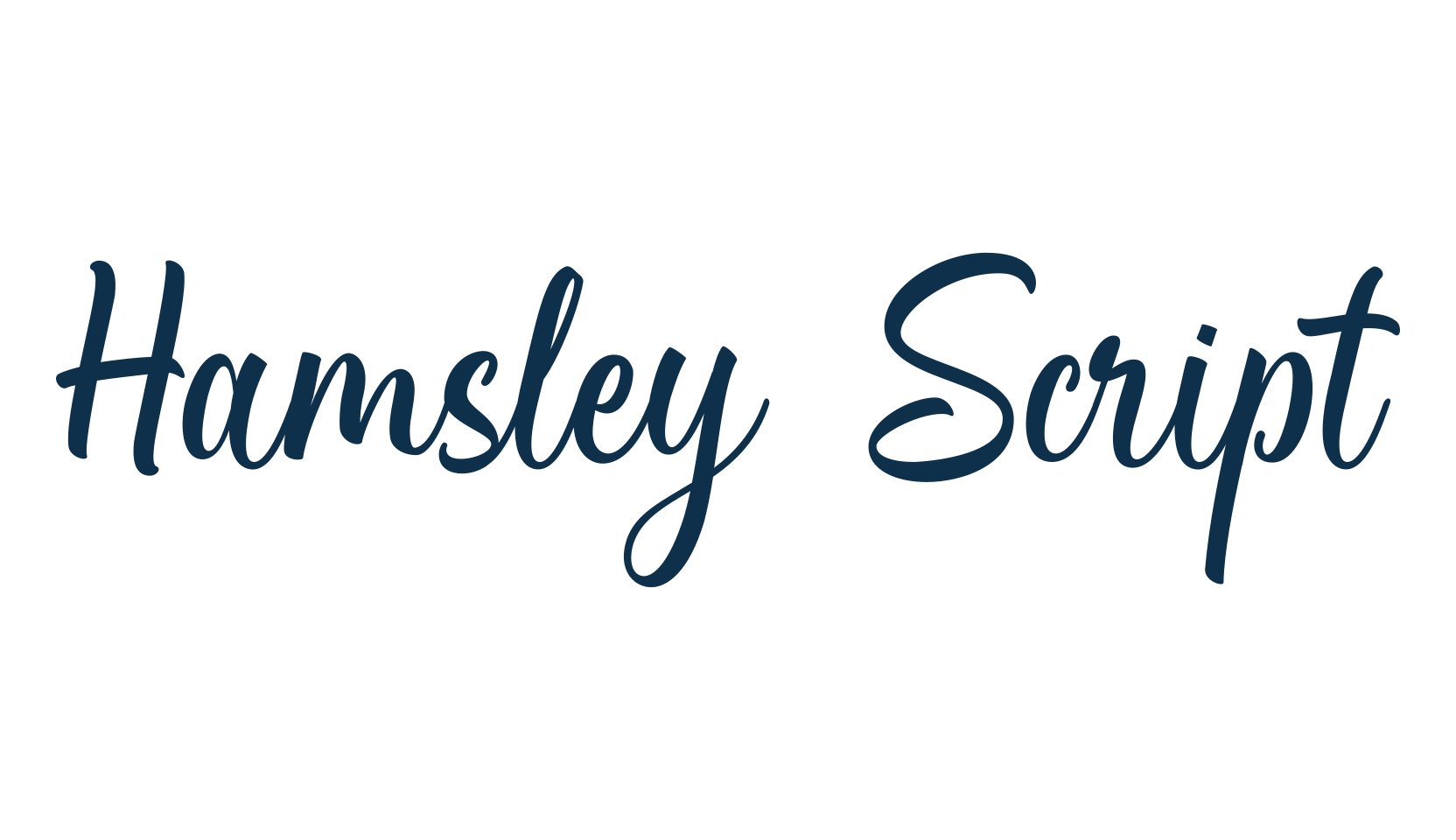 Hamsley Script, fancy various decorative script calligraphy font preview