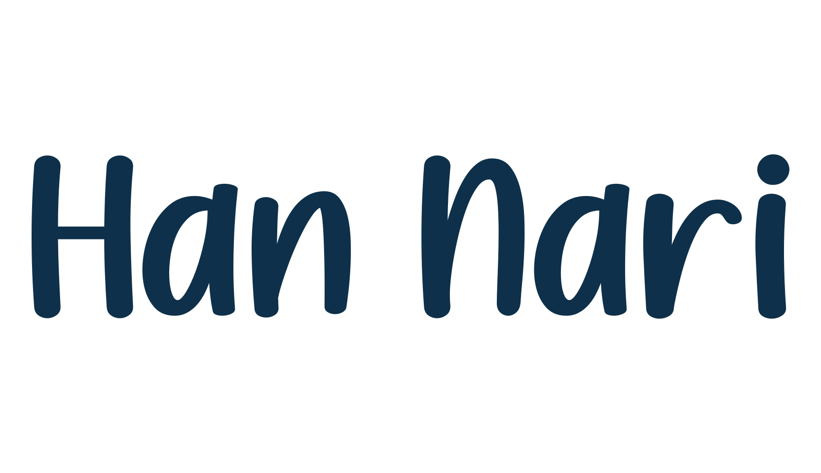 Han Nari, script handwritten fancy decorative calligraphy font preview