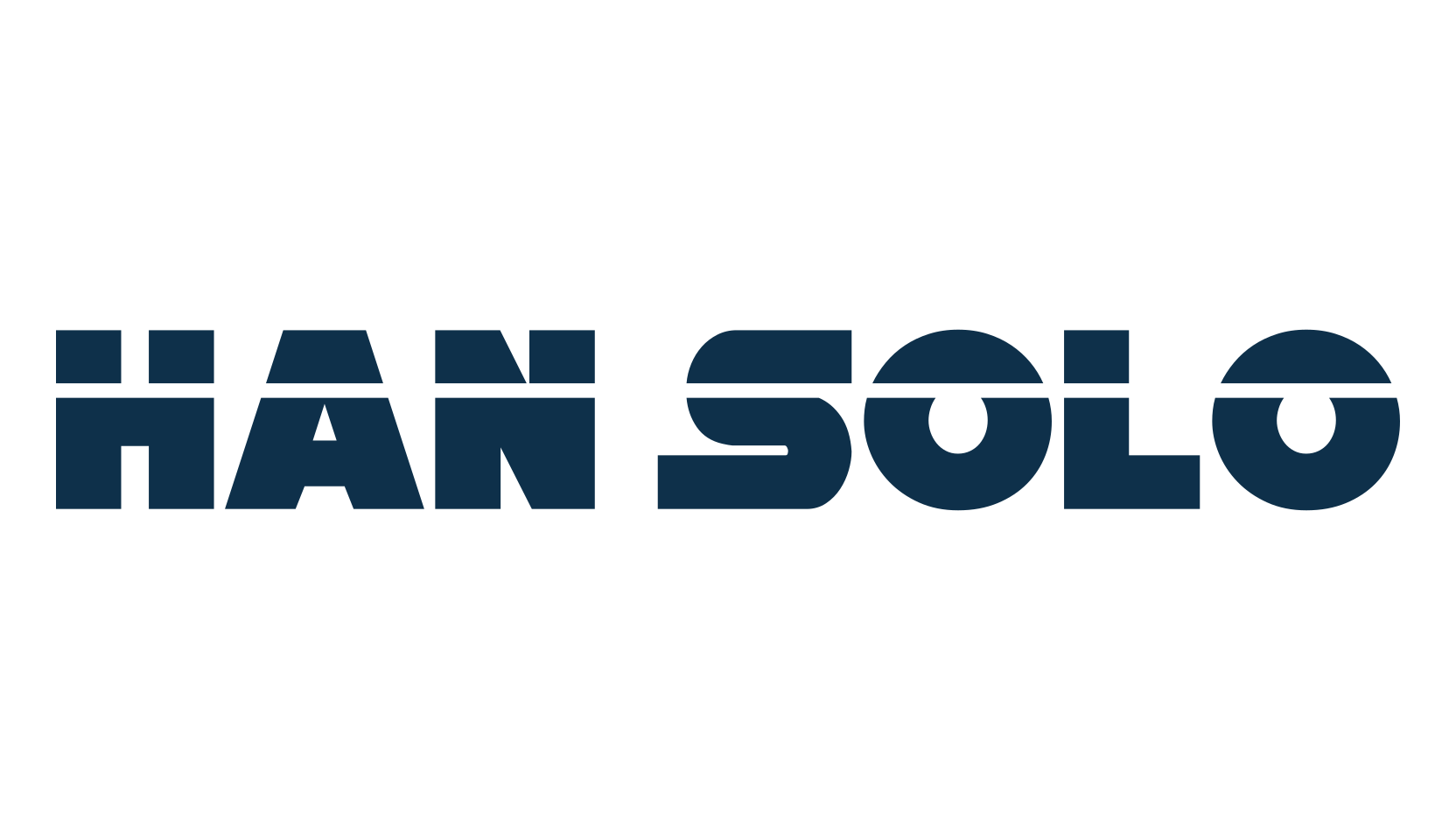 Han Solo, techno sci-fi font preview