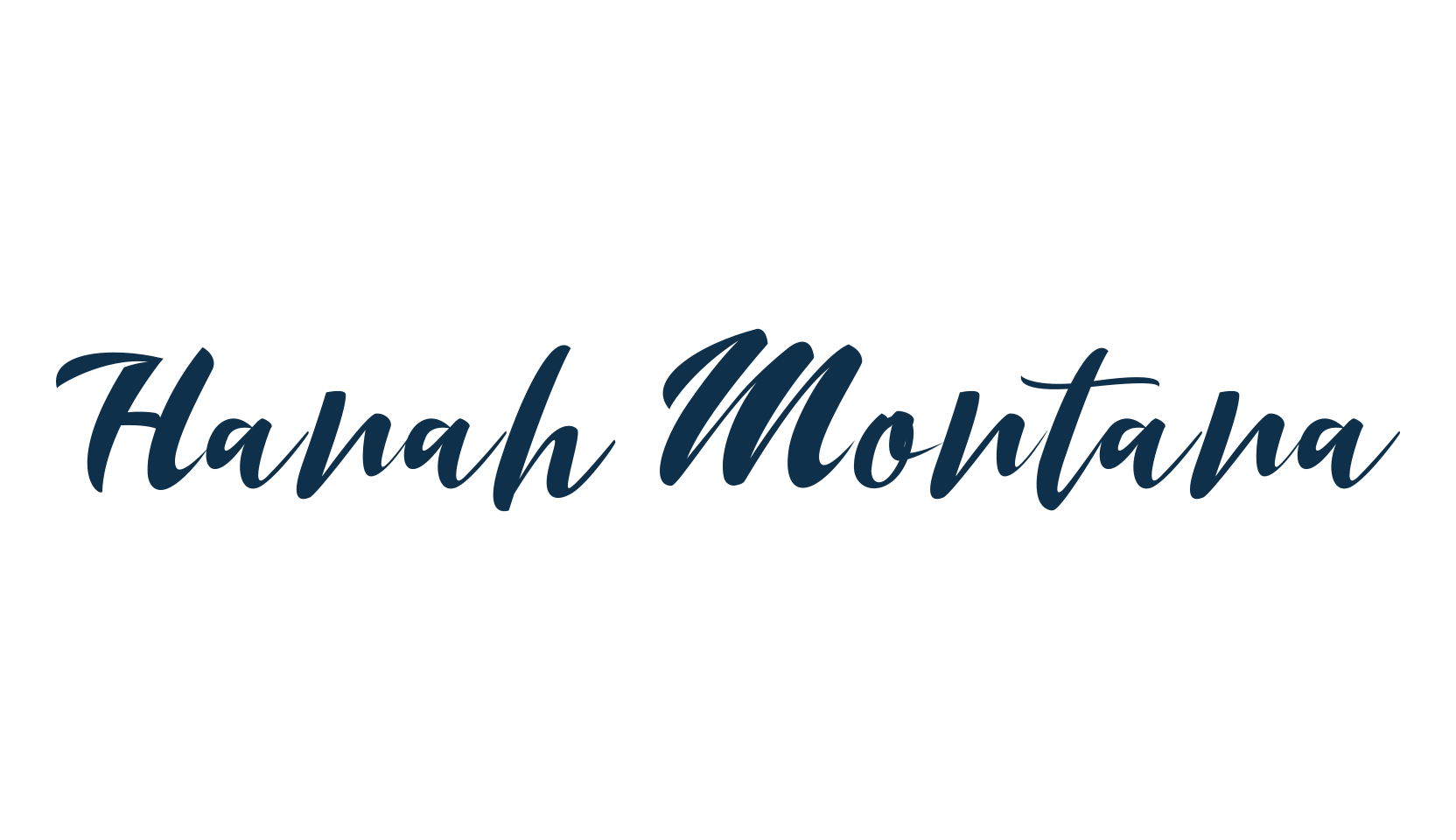 Hanah Montana, fancy various decorative script calligraphy font preview