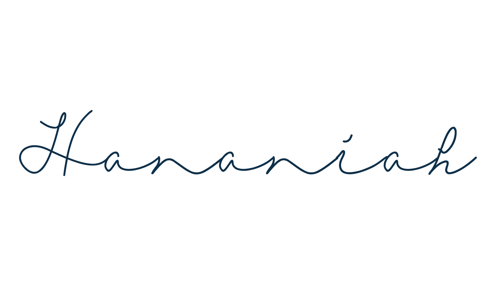 Hananiah, handwriting font preview