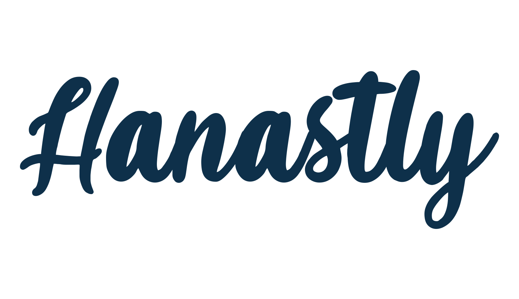 Hanastly, script handwritten fancy decorative calligraphy font preview