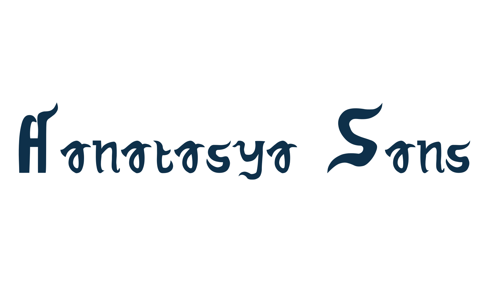 Hanatasya Sans, fancy various decorative font preview