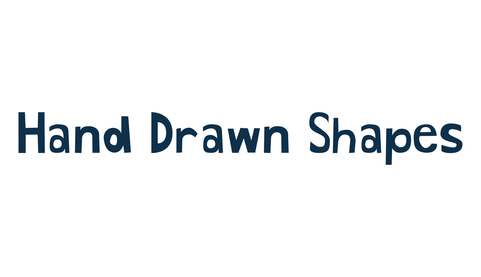 Hand Drawn Shapes, fancy cartoon decorative font preview