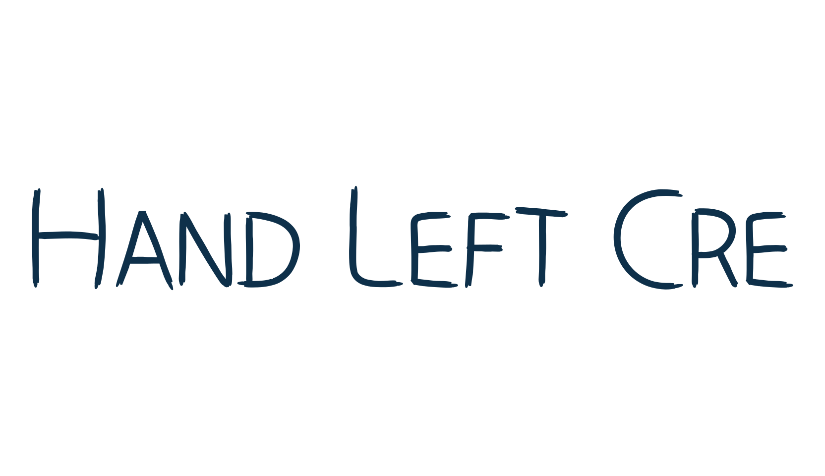 Hand Left Cre, handwriting font preview