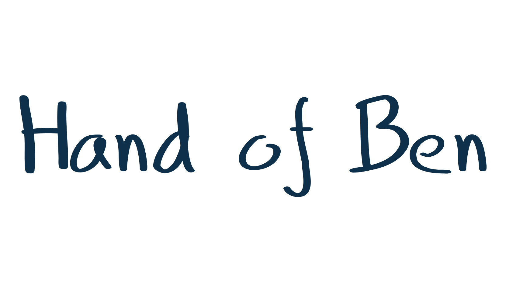 Hand of Ben, handwriting font preview