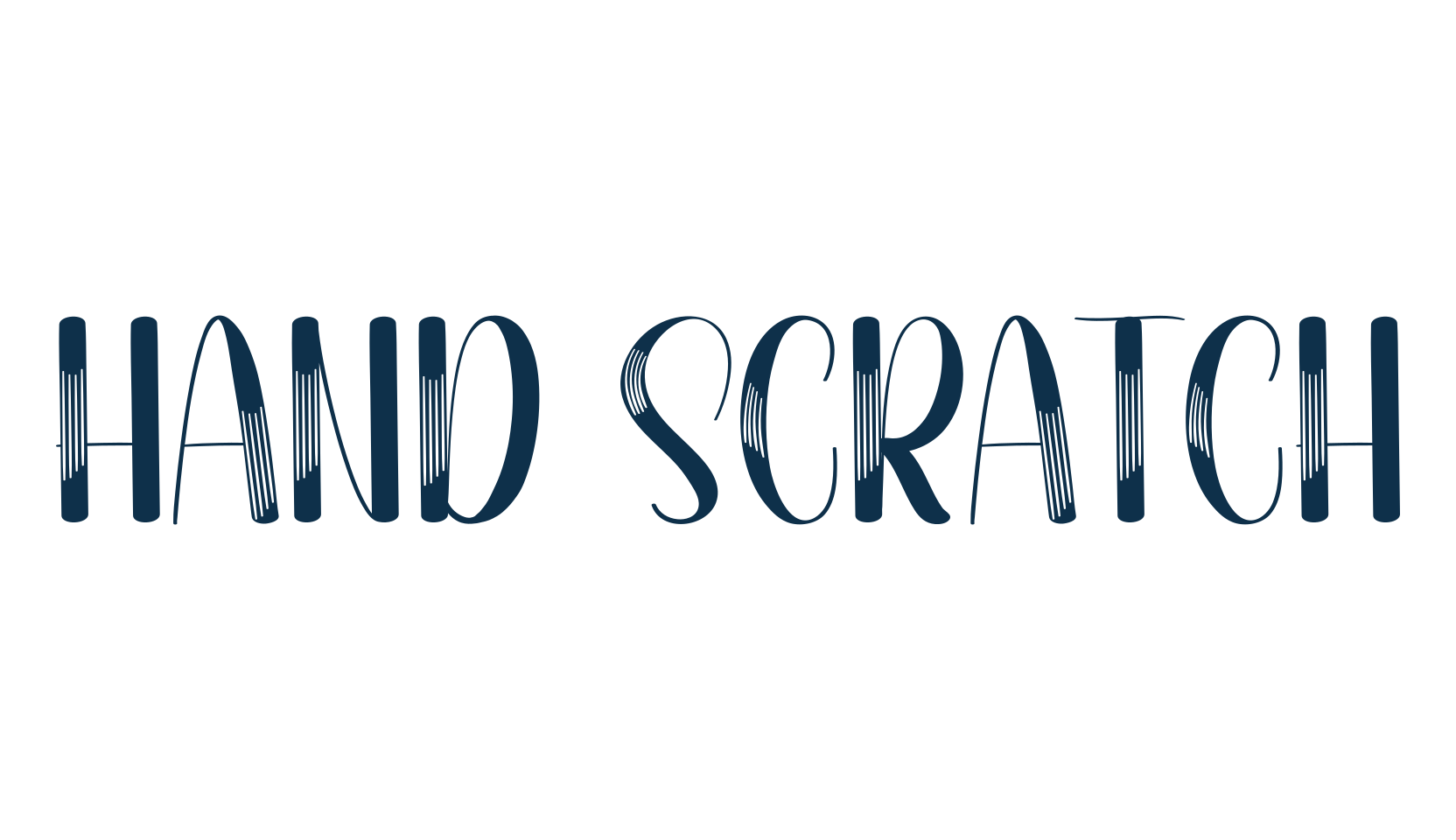 Hand Scratch, various font preview