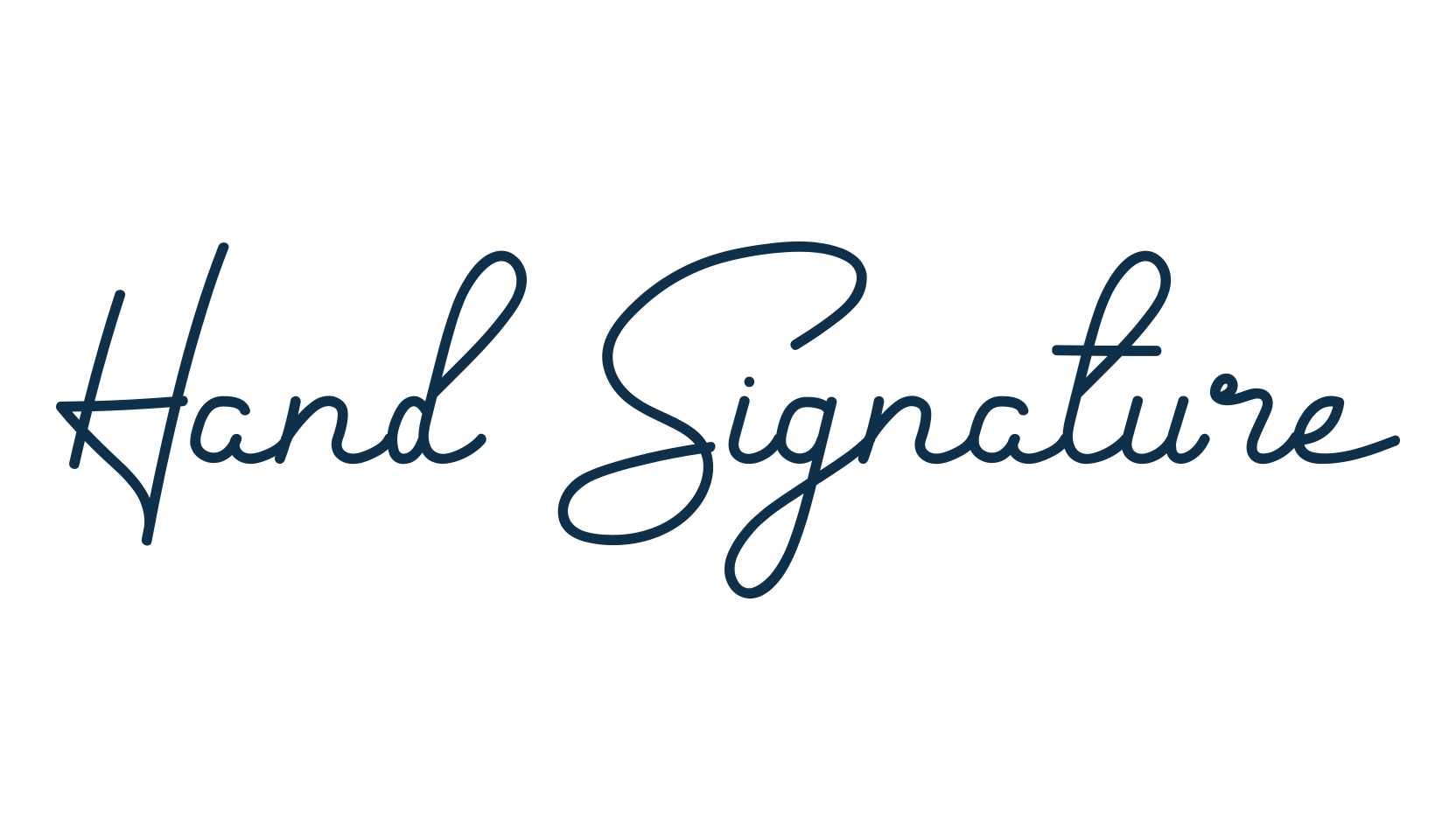 Hand Signature, various font preview