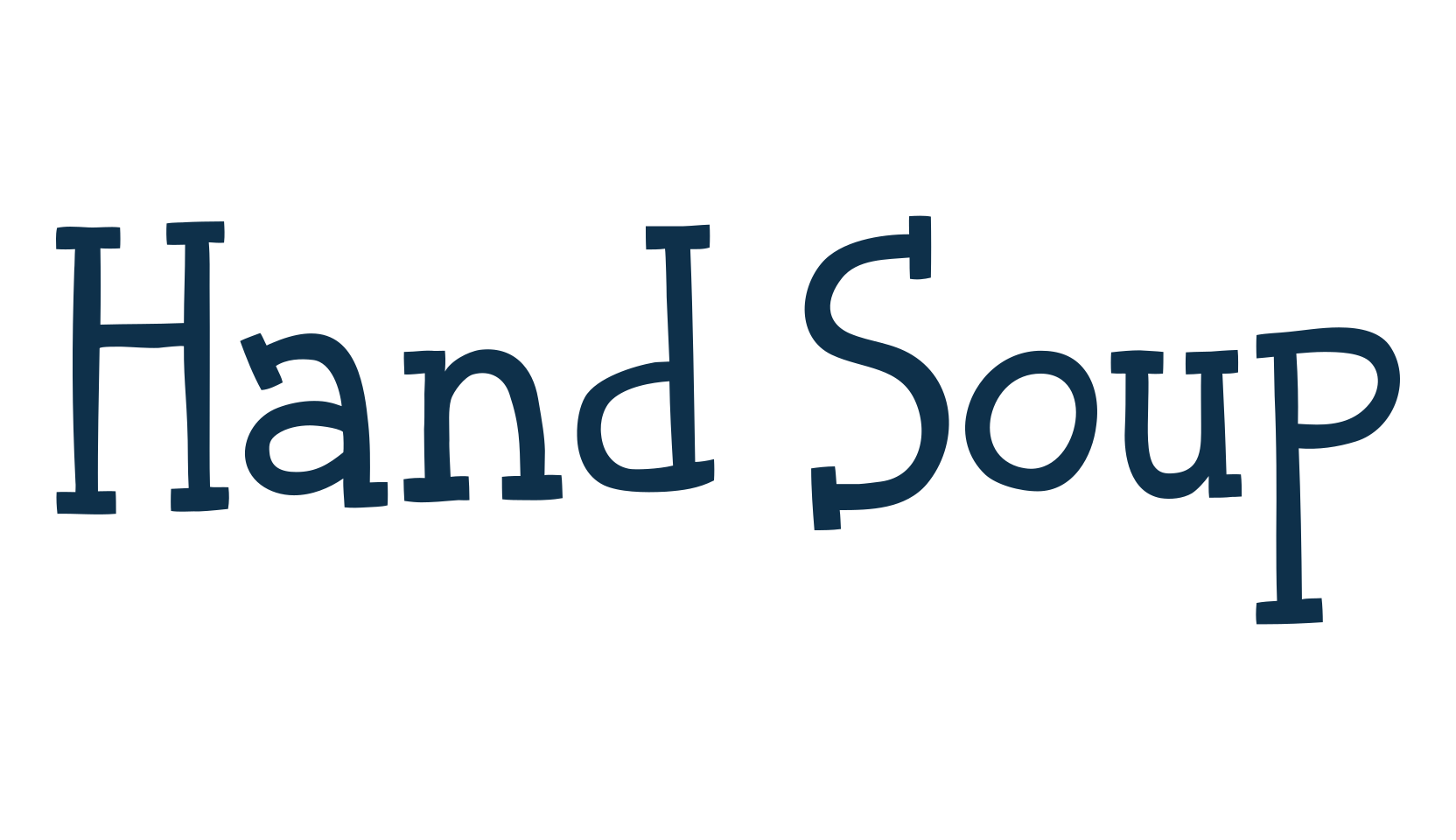Hand Soup, fancy cartoon decorative font preview