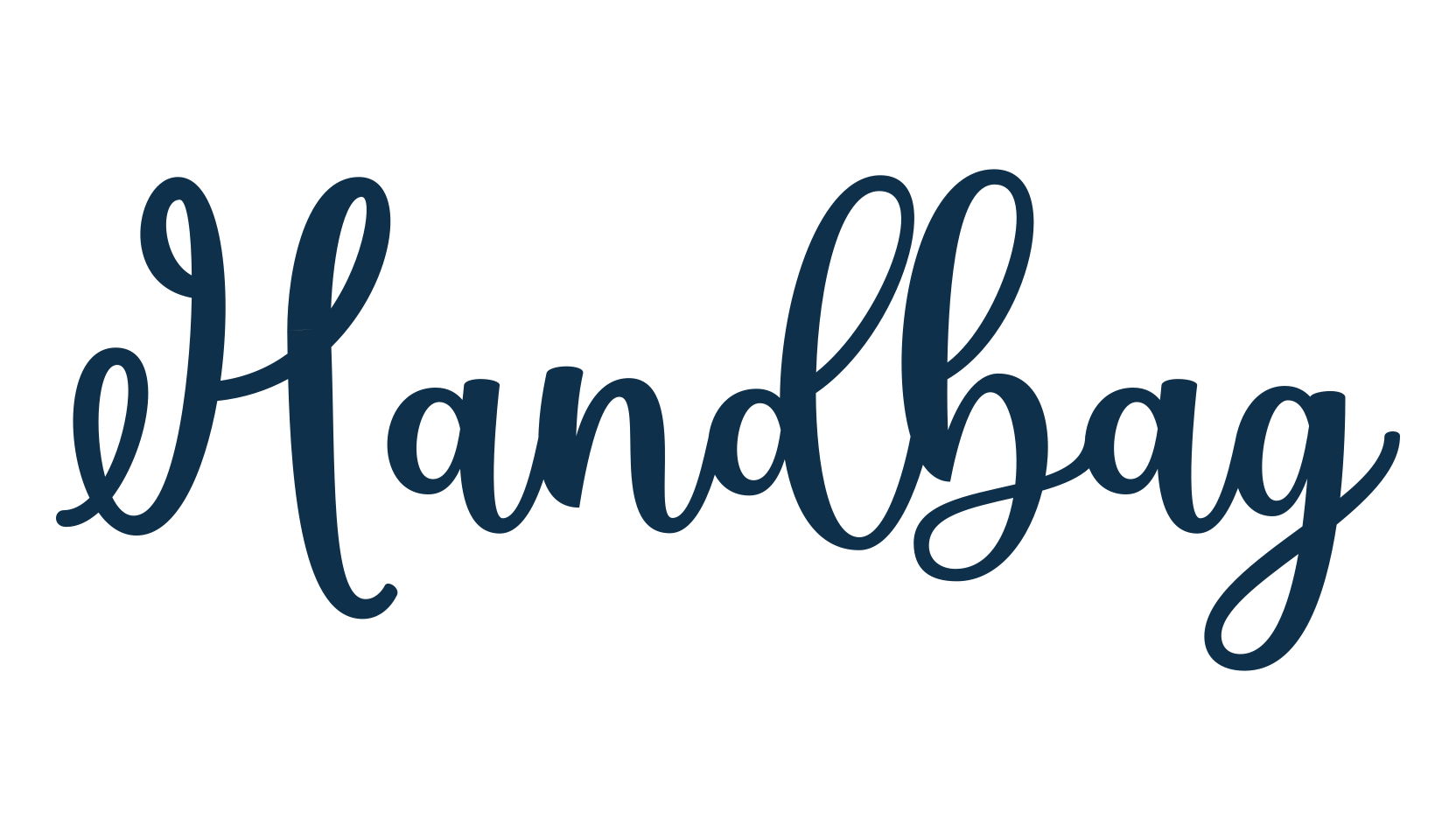 Handbag (handbag-2), script calligraphy fancy decorative font preview