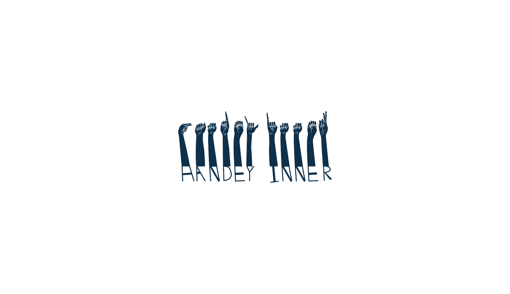 Handey Inner, fancy decorative font preview