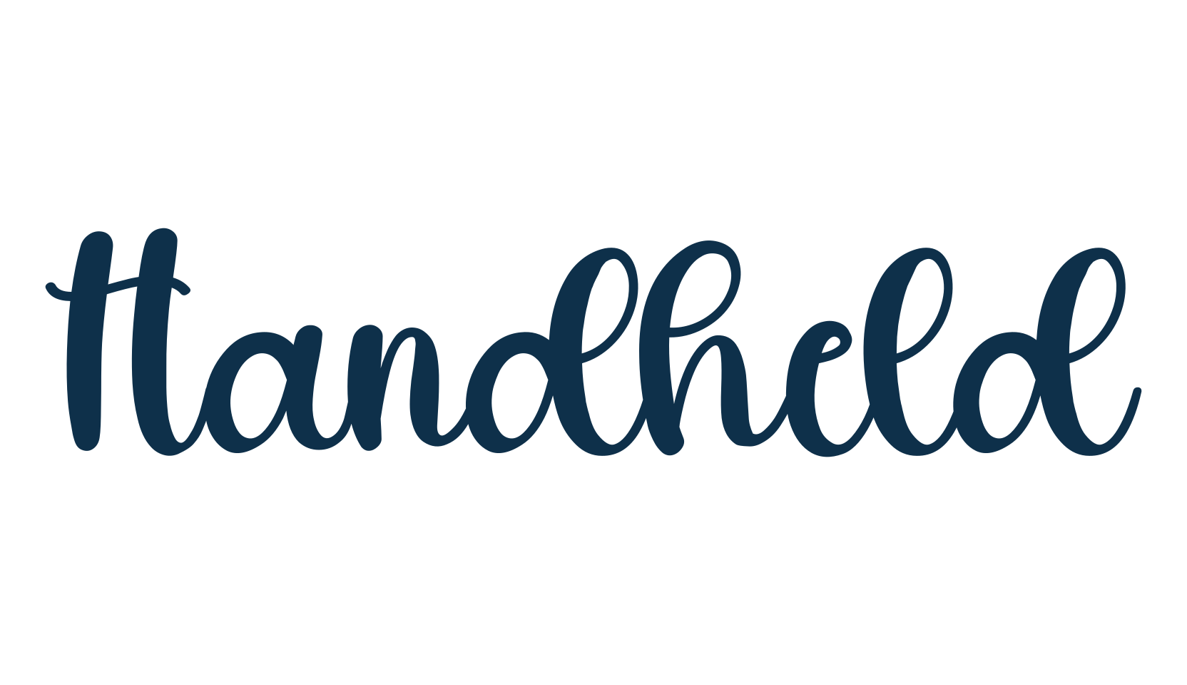 Handheld, fancy decorative font preview