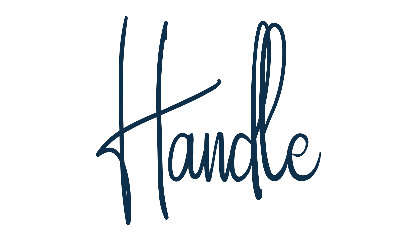 Handle, script handwritten fancy decorative calligraphy font preview