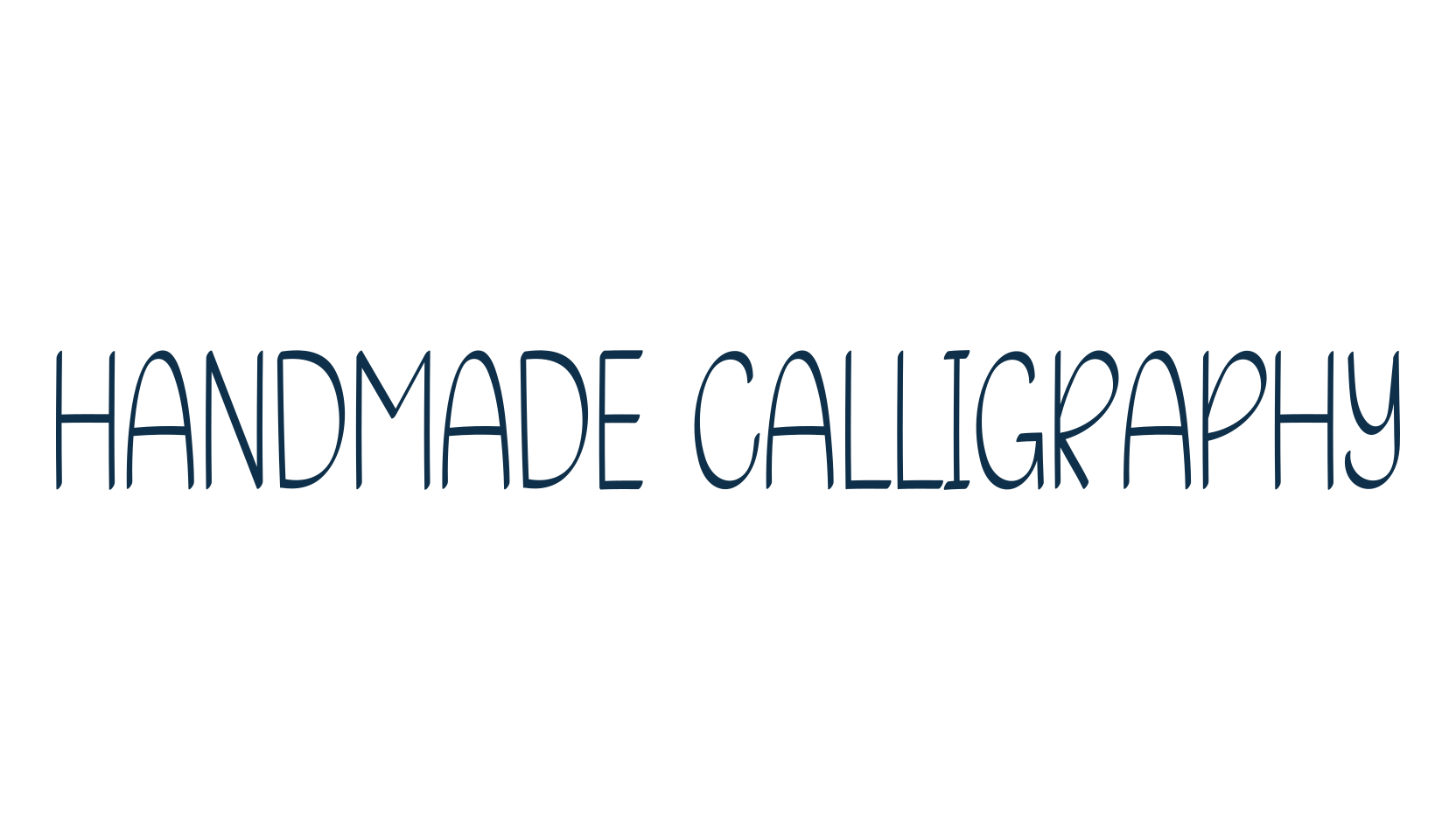 Handmade Calligraphy, handwriting font preview