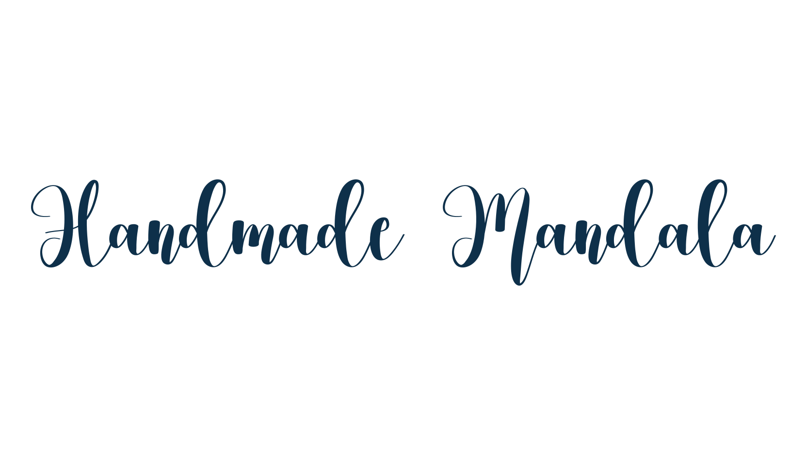 Handmade Mandala, calligraphy font preview