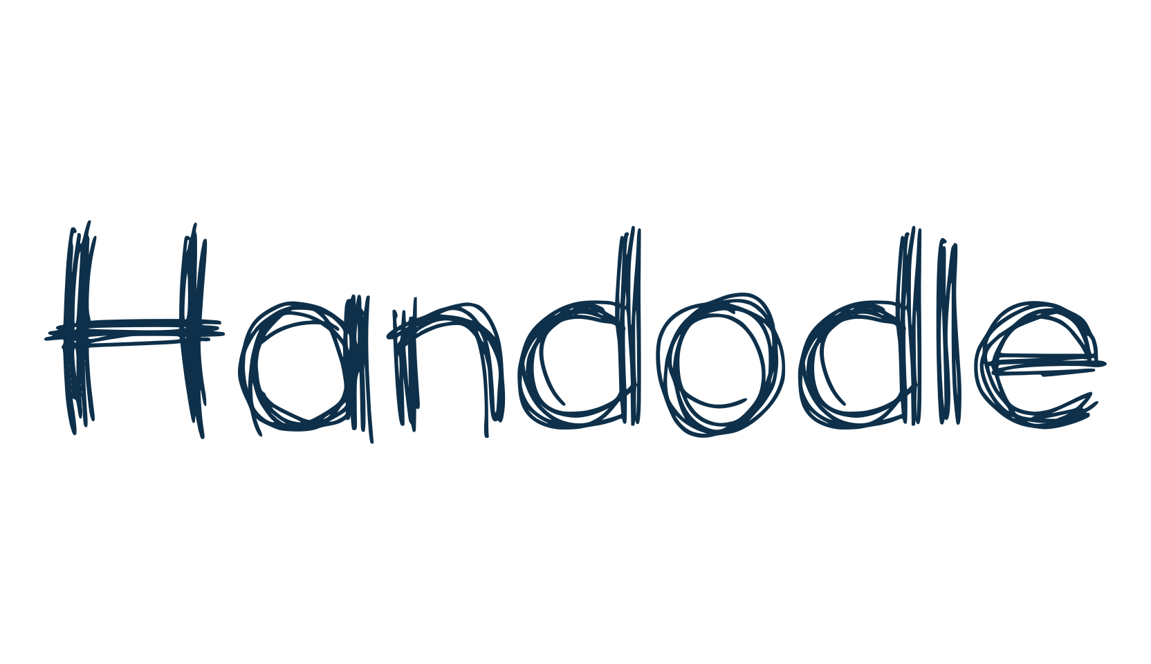 Handodle, script trash fancy decorative calligraphy font preview