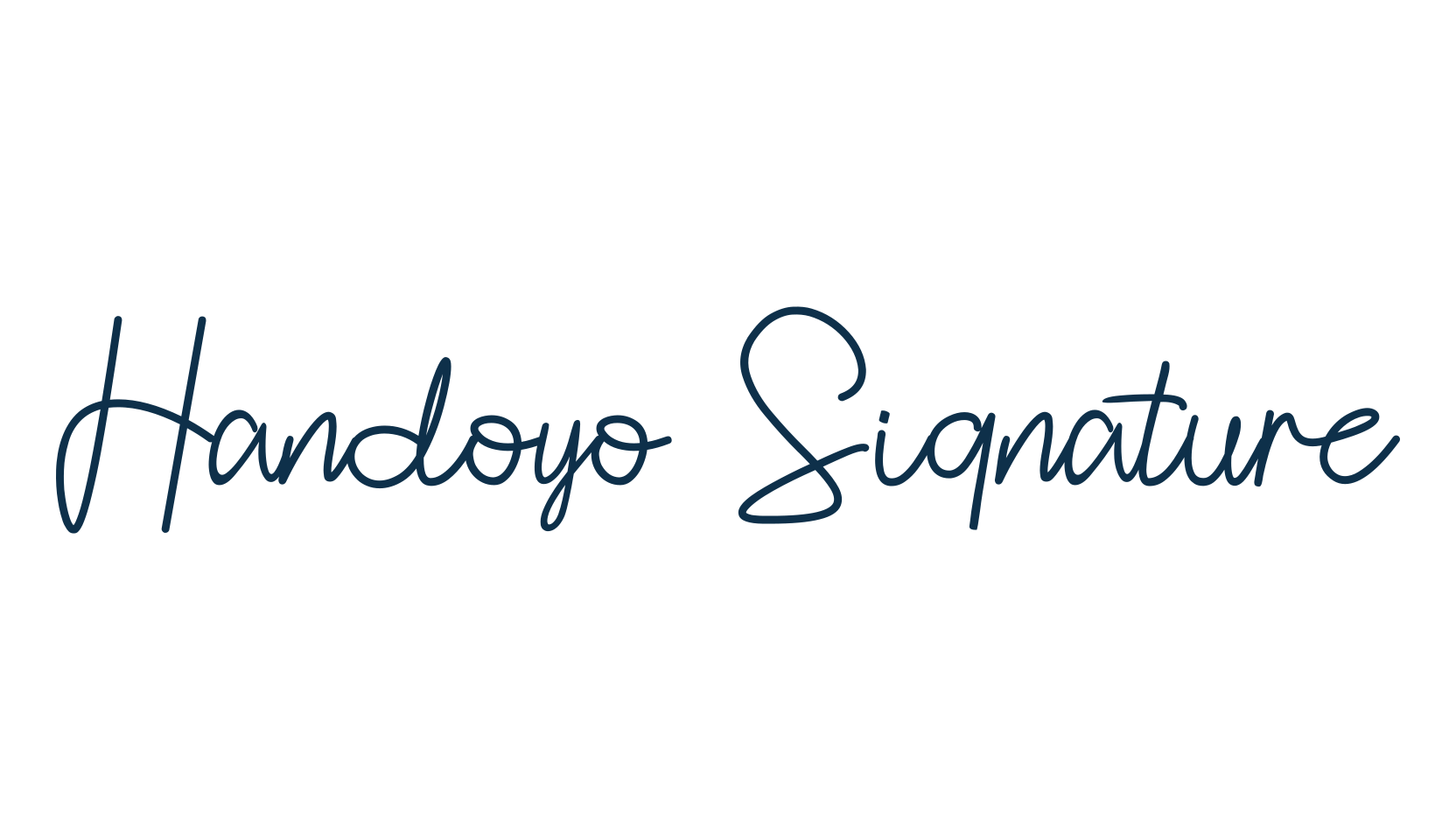 Handoyo Signature, handwriting font preview