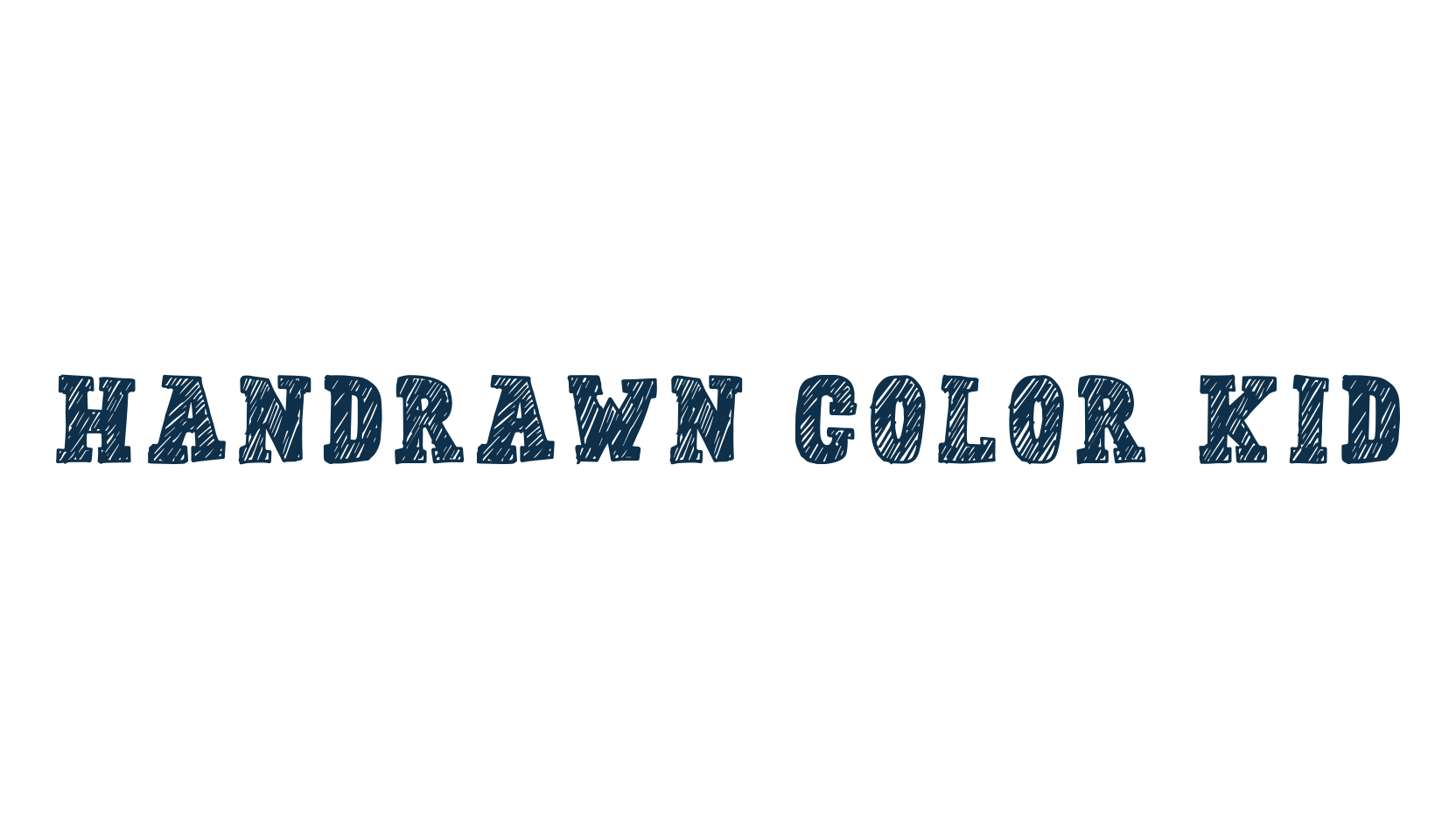 Handrawn Color Kid, fancy cartoon decorative font preview