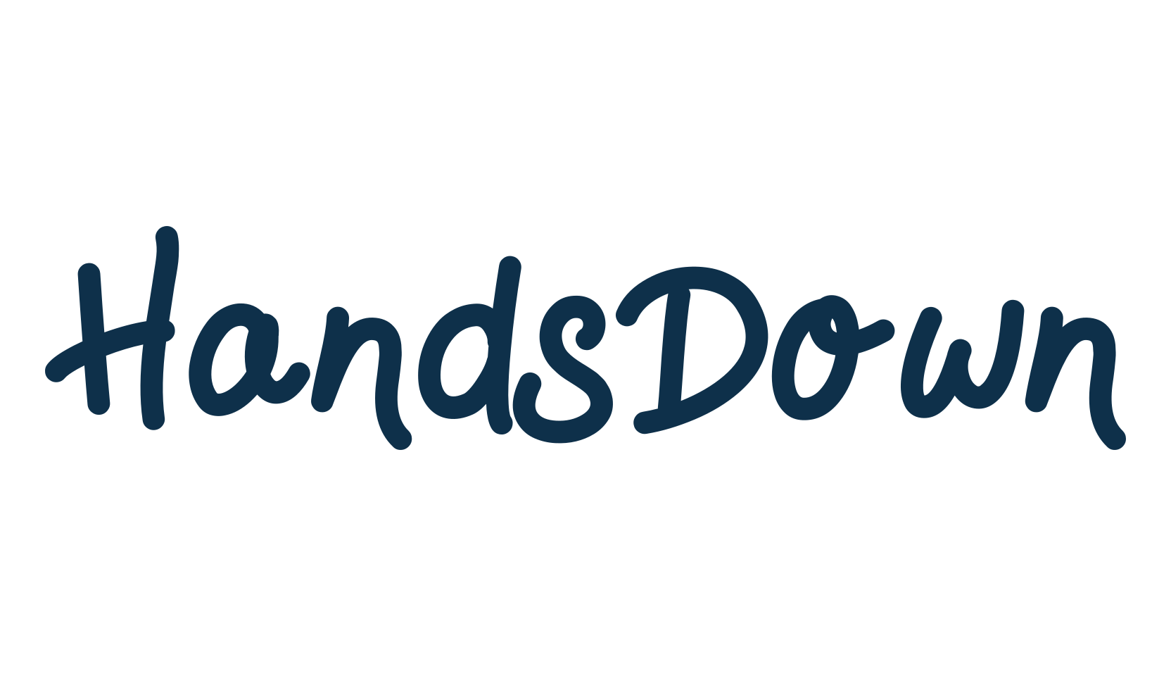 HandsDown, script handwritten fancy decorative calligraphy font preview
