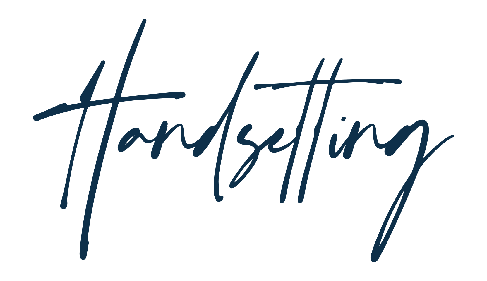 Handsetting, script handwritten fancy decorative calligraphy font preview