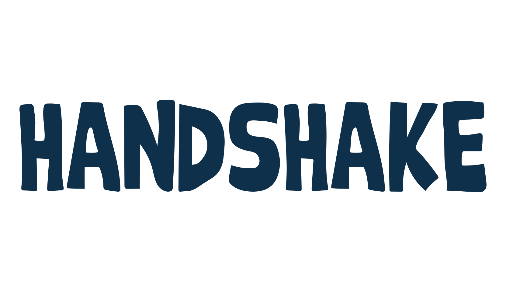 Handshake, fancy cartoon decorative font preview