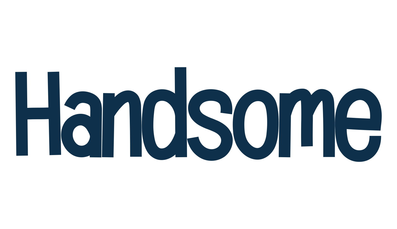 Handsome, cartoon font preview