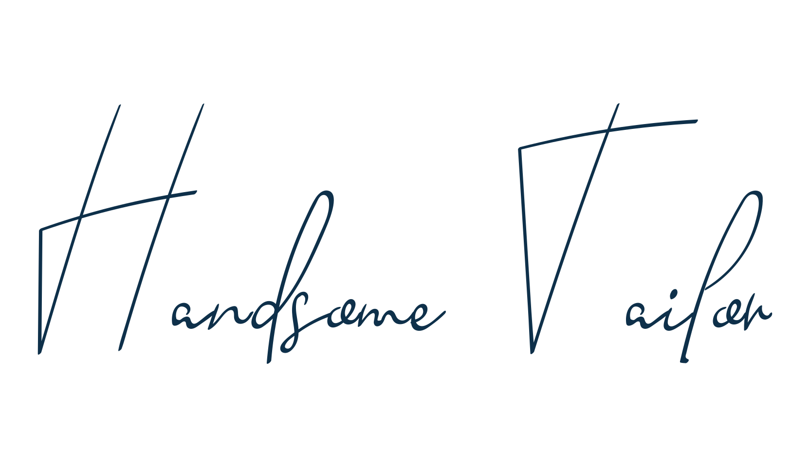 Handsome Tailor, handwriting font preview