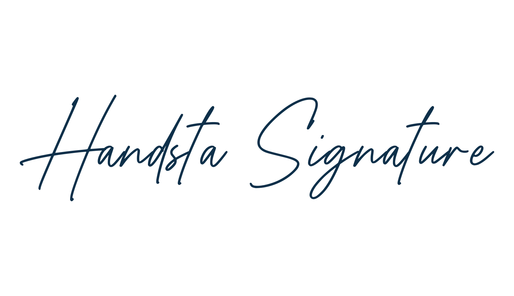 Handsta Signature, script handwritten fancy decorative calligraphy font preview