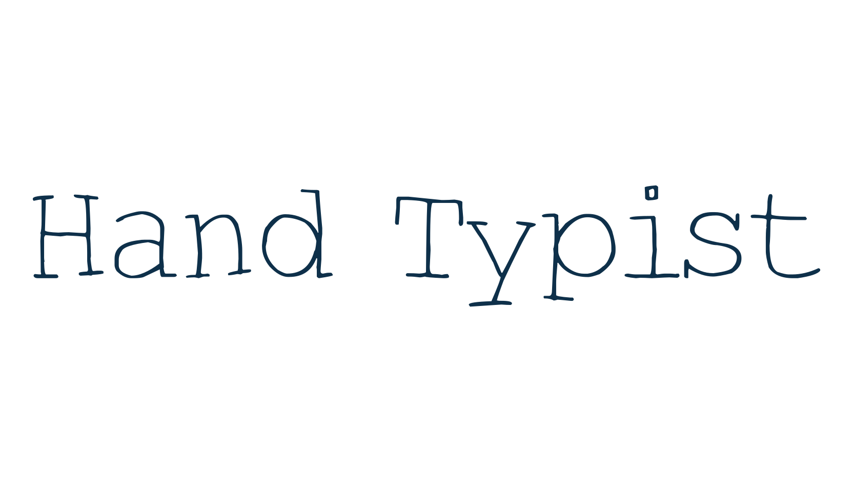 Hand Typist, typewriter font preview