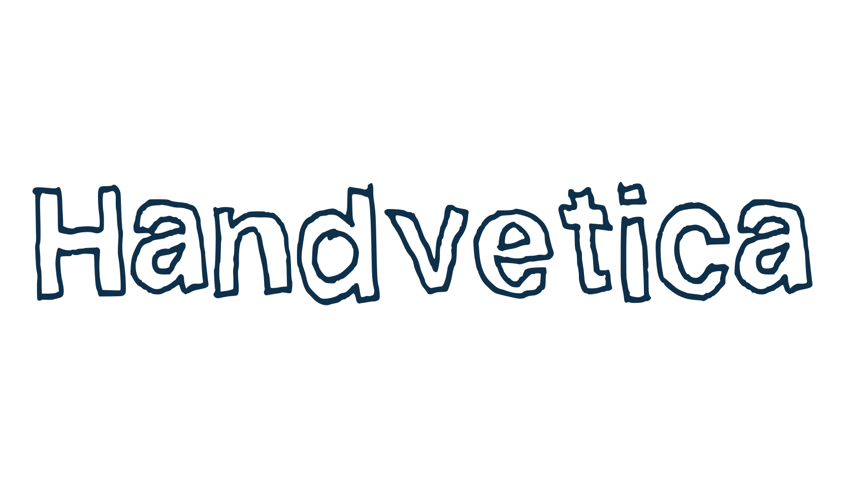Handvetica, fancy various decorative font preview