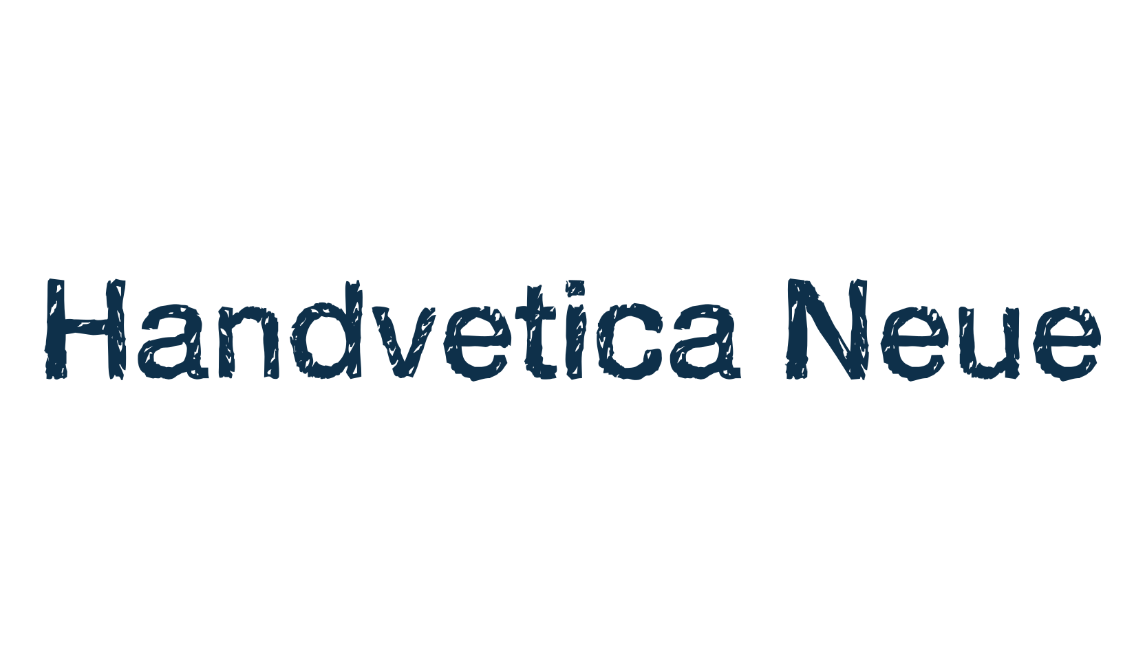 Handvetica Neue, trash font preview